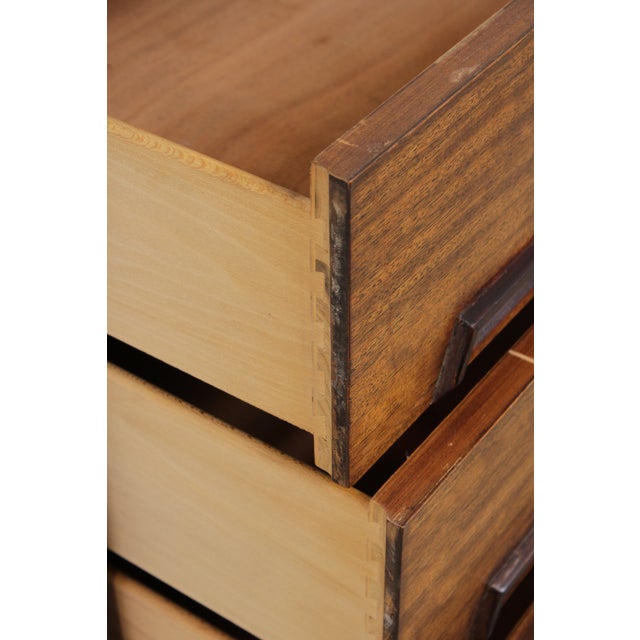 Wood Pair of Drexel Perspective Walnut Nightstands For Sale - Image 7 of 16