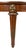 It is characterized by its prominent fluted, tapered legs, a wide apron skirt, and distinctive decorative gilt-metal...