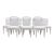 Set of 8 Louis XVI Style Upholstered Dining Chairs in White For Sale