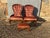 19th Century Louis-Philippe Style Armchairs and Pouf in Pink Velvet, Set of 3 For Sale - Image 11 of 12