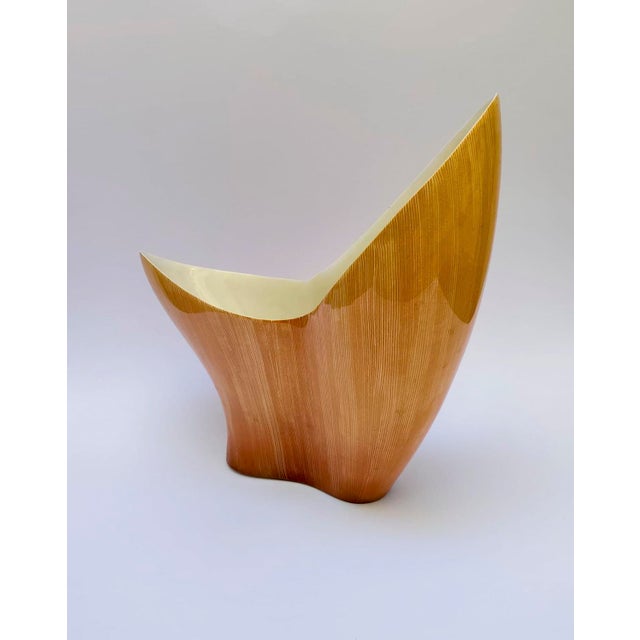 Mid-Century Italian Vibi Torino Ceramic Vase from Imitator of Lenci, 1950s For Sale - Image 4 of 10