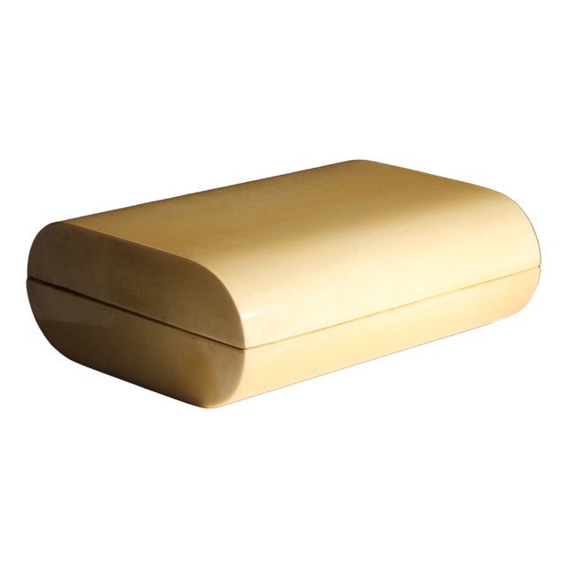 Lacquered Goatskin Parchment Box by Aldo Tura, Italy, 1970s For Sale