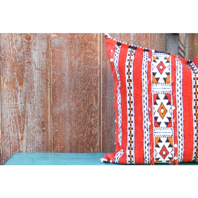 Moroccan Moroccan Berber Rug Pillow For Sale - Image 3 of 7