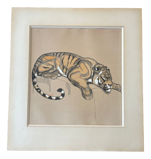 Paul Jouve, Tiger, 1920, Pencil & Paint
