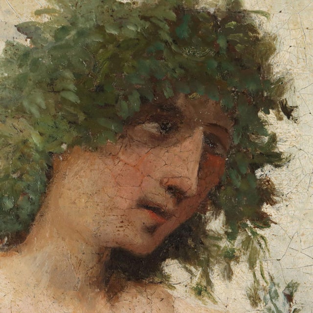G. Muzzioli, Drunk Bacchus, 19th Century, Oil on Canvas, Framed For Sale - Image 4 of 12