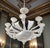 Elegant oval shape 10-shade murano glass chandelier , by barovier. Excellent vintage condition. Ten e 27 light bulbs...
