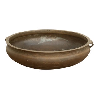 Handcast Indian Bronze Temple Urli For Sale