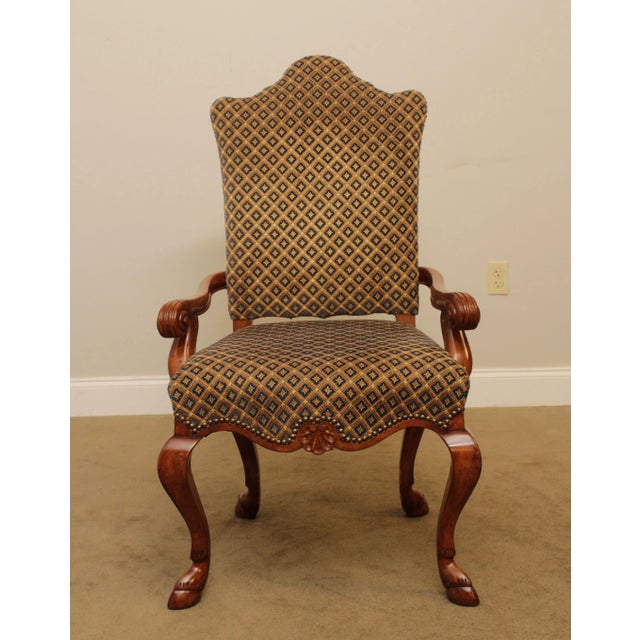 French Italian Hoof Foot Upholstered Armchair For Sale - Image 3 of 13