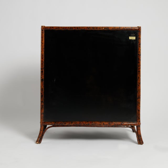 Maitland-Smith Vintage Two Door Faux Bamboo and Lacquer Cabinet For Sale - Image 11 of 12