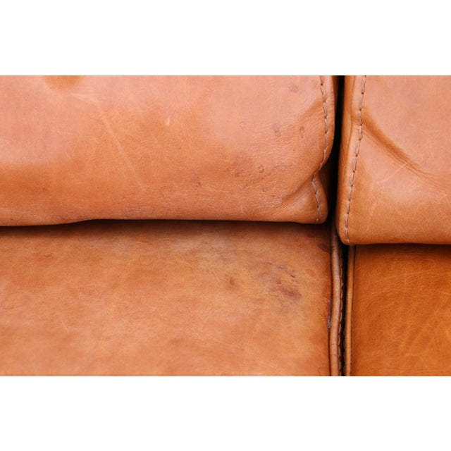 2000 - 2009 Vintage Gamma Arredamenti Italian Leather Sectional Sofa | Modular Corner Sofa | Cognac Tan Leather | Made in Italy For Sale - Image 5 of 18