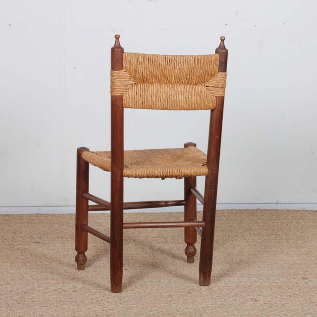French Straw-Seated Chairs, 1940s, Set of 6 For Sale - Image 9 of 10