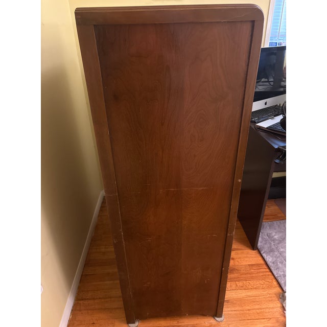 1920s Waterfall Armoire For Sale - Image 4 of 8