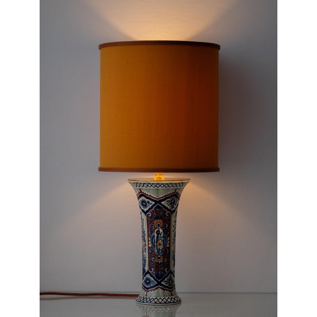 Hand-Painted Trumpet Table Lamps by Boch Frères for Delft, 1950s, Set of 2 For Sale - Image 9 of 17