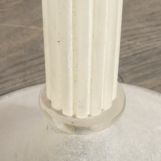 Documented Mid-Century Modern Hand-Blown Scavo Glass Torchiere by Karl Springer For Sale - Image 13 of 15