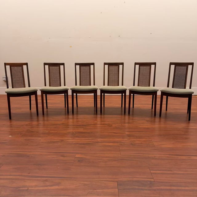 Mid 20th Century G-Plan Cane Back Dining Chairs Set of 6 For Sale - Image 5 of 12