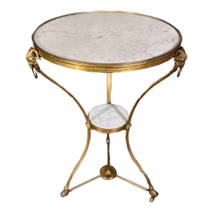 18th Century Louis XVI Ormalu and Marble Gueridon Table