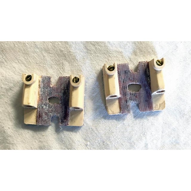 Louis XV Brass and Resin Double Sconces with Lampshades, 1960s, Set of 2 For Sale - Image 14 of 15