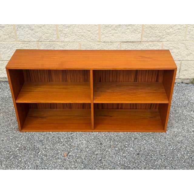 Mid 20th Century Mid-Century Danish Modern Teak Low Bookcase, Made in Denmark For Sale - Image 5 of 12
