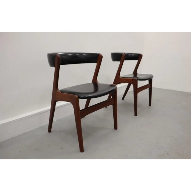Set of Vintage Danish Teak Chairs For Sale - Image 6 of 12