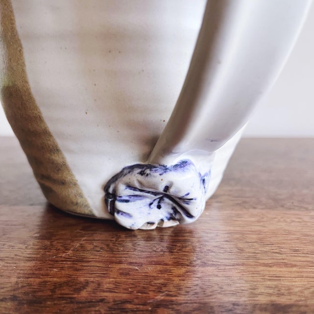 Vintage Signed “Dellaware” Studio Pottery Pitcher For Sale - Image 4 of 6
