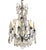 Louis XV style cage chandelier draped in clear crystals and gray rock crystals on a black finish bronze frame. It features...