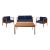 Alda 4 Piece Living Set - Natural/Navy For Sale