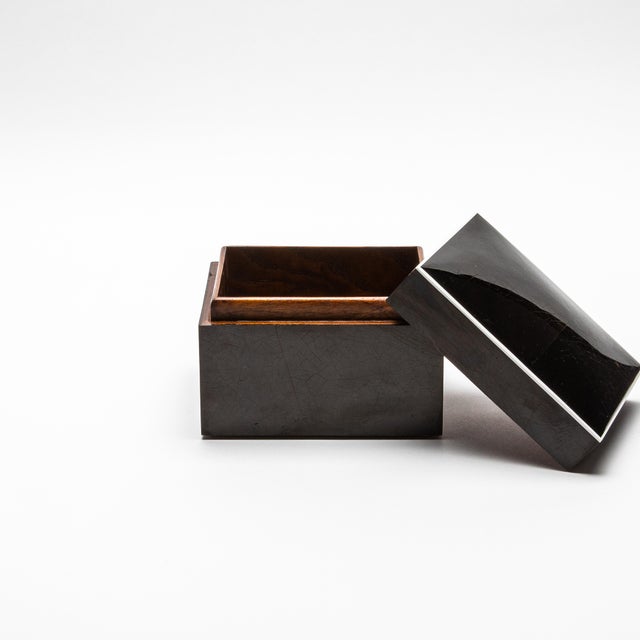 Wood Set of 3 Curved Top Boxes in Pen Shell by R&y Augousti For Sale - Image 7 of 7