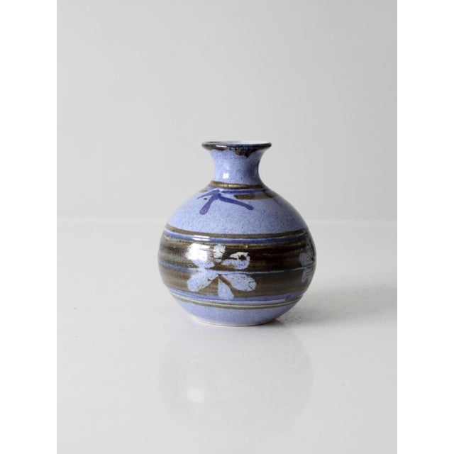 Vintage Handmade Studio Pottery Vase For Sale - Image 4 of 12