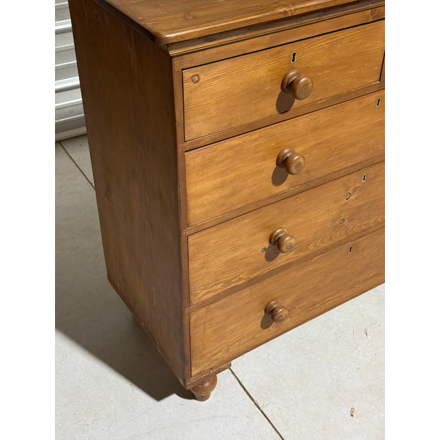 Late 19th Century Antique Pine Two Over Three Drawers - Chest of Drawers From England For Sale - Image 5 of 18