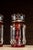 Late 19th Century Pair of 19th Century Bohemian Ruby Glass Mantle Lusters With Prisms For Sale - Image 5 of 10