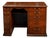 19th Century English Georgian Period Mahogany Desk with Ten Graduating Drawers and Shelf For Sale