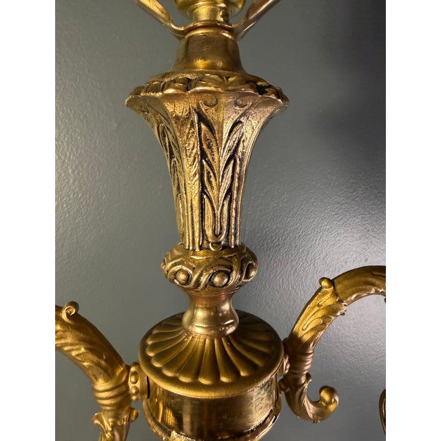 Metal Vintage Loevsky & Loevsky Hollywood Regency Crystal Hanging Pendant Table Lamp For Sale - Image 7 of 18