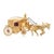1960s Vintage 18 Karat Yellow Gold Gem Set ‘Horse and Carriage’ Brooch For Sale - Image 5 of 6