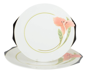 Porcelain Iris Plates with Floral Decoration from Villeroy & Boch, 1980s, Set of 2