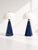 Postmodern Art Deco Revival Italian Prisma Table Lamps in Blue Marble and Opal Glass, 1990s, Set of 2 For Sale - Image 6 of 6