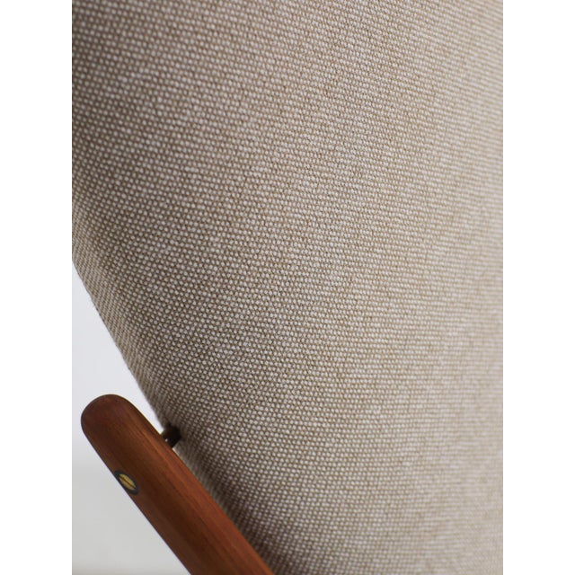 Boomerang Rocking Chair attributed to Mogens Kold in Teak, Denmark 1960s For Sale - Image 12 of 13