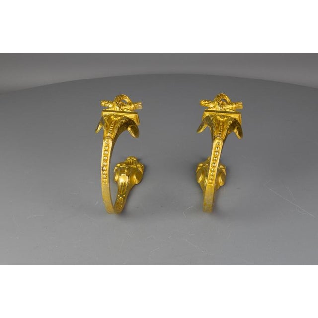 Late 19th Century Empire Revival French Gilt Bronze Curtain Tiebacks, 1890s, Set of 2 For Sale - Image 14 of 18