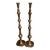 1950s Floor Standing Brass Candle Holders - a Pair For Sale
