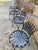 francois carre petite garden chairs/ set of 4 tres tres petite. sunburst pinwheel design, almost 100 years old measuring...