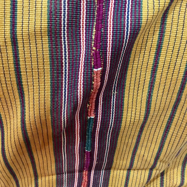 Textile Vintage Handwoven Tribal Nigerian Kente Cloth Wedding Blanket Textile For Sale - Image 7 of 12