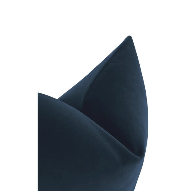 20" Prussian Designer Velvet Pillows - A Pair For Sale - Image 4 of 4