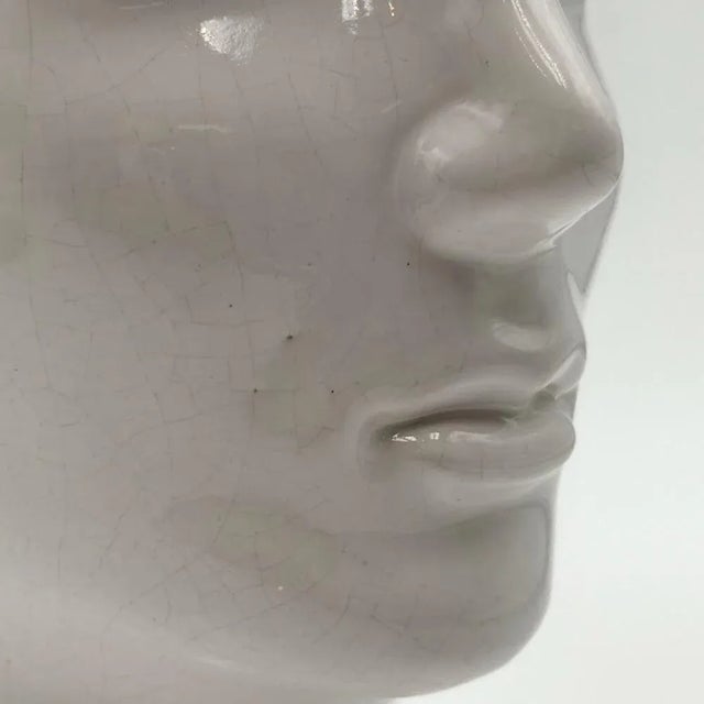 Mid-Century Modern Head Sculpture from West Germany Ceramic, 1970s For Sale - Image 3 of 11