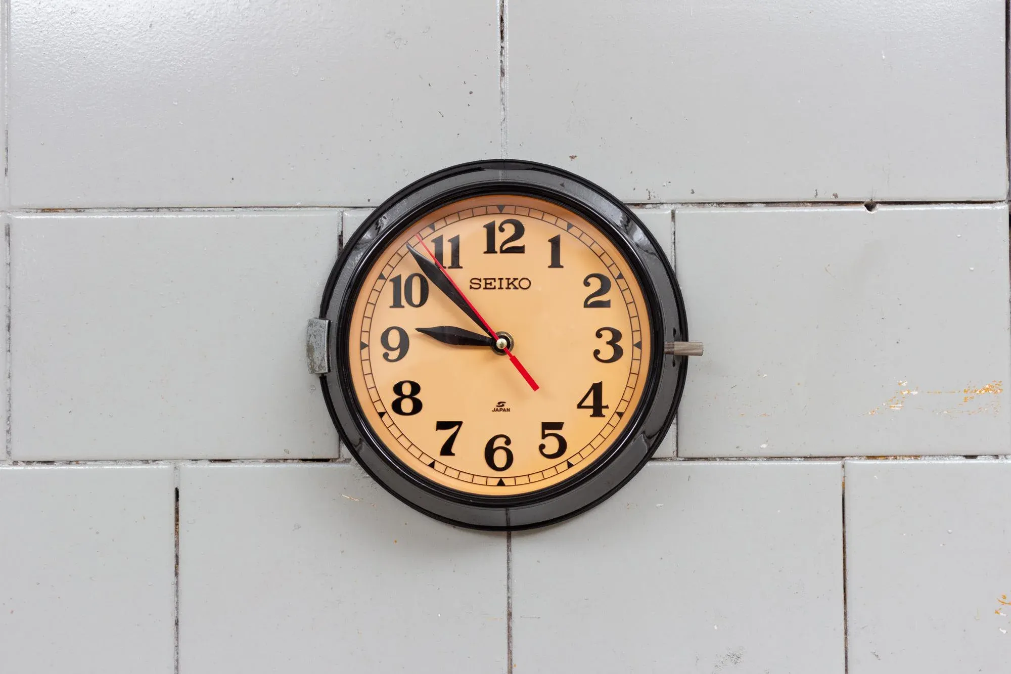 Vintage Black Wall Clock from Seiko, 1990s | Chairish
