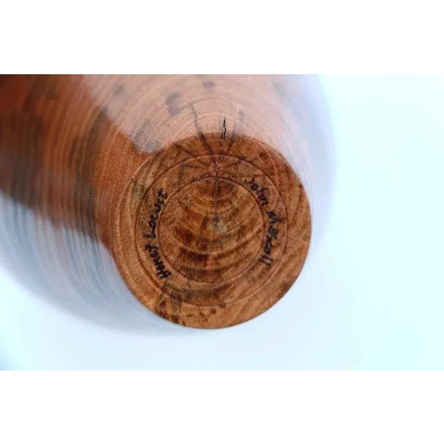 Hand-Turned Honey Locust Vase John Mascoll For Sale In Palm Springs - Image 6 of 7