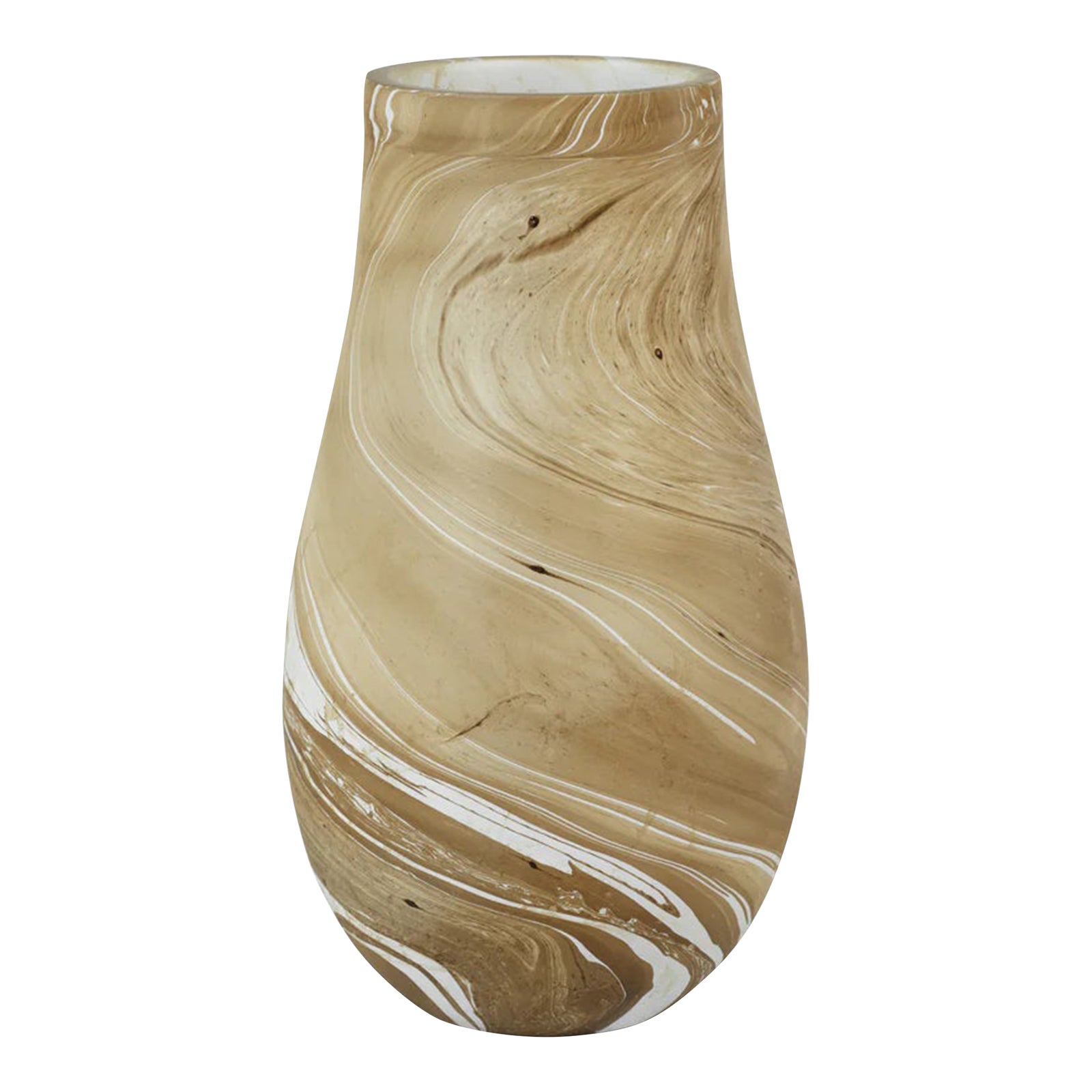 Large Mango Wood Marbleized Vase Chairish