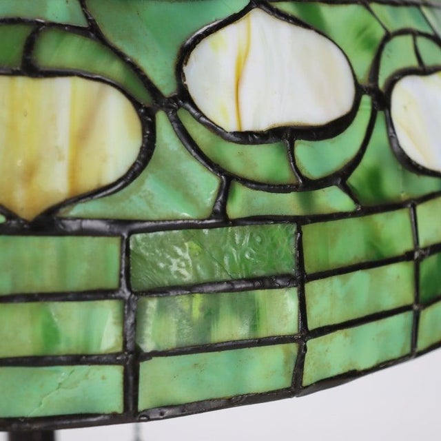 Tiffany Studios Vintage Tiffany Leaded Stained Glass Table Lamp With Acorn Shade 20thC For Sale - Image 4 of 15