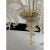 Early 21st Century Venetian Murano-Style Glass Chandelier in Transparent and Gold With Flowers and Leaves For Sale - Image 5 of 13