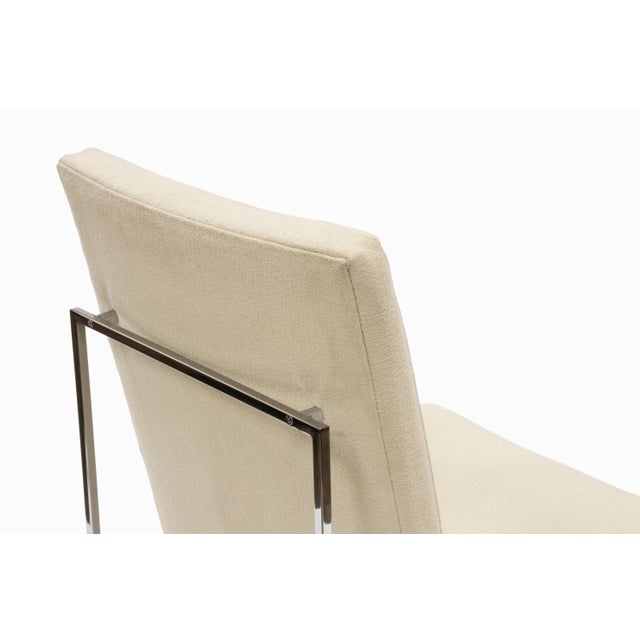 Metal Set of 4 Vintage Mid Century Chrome "Thin Line" Dining Chairs by Milo Baughman For Sale - Image 7 of 9