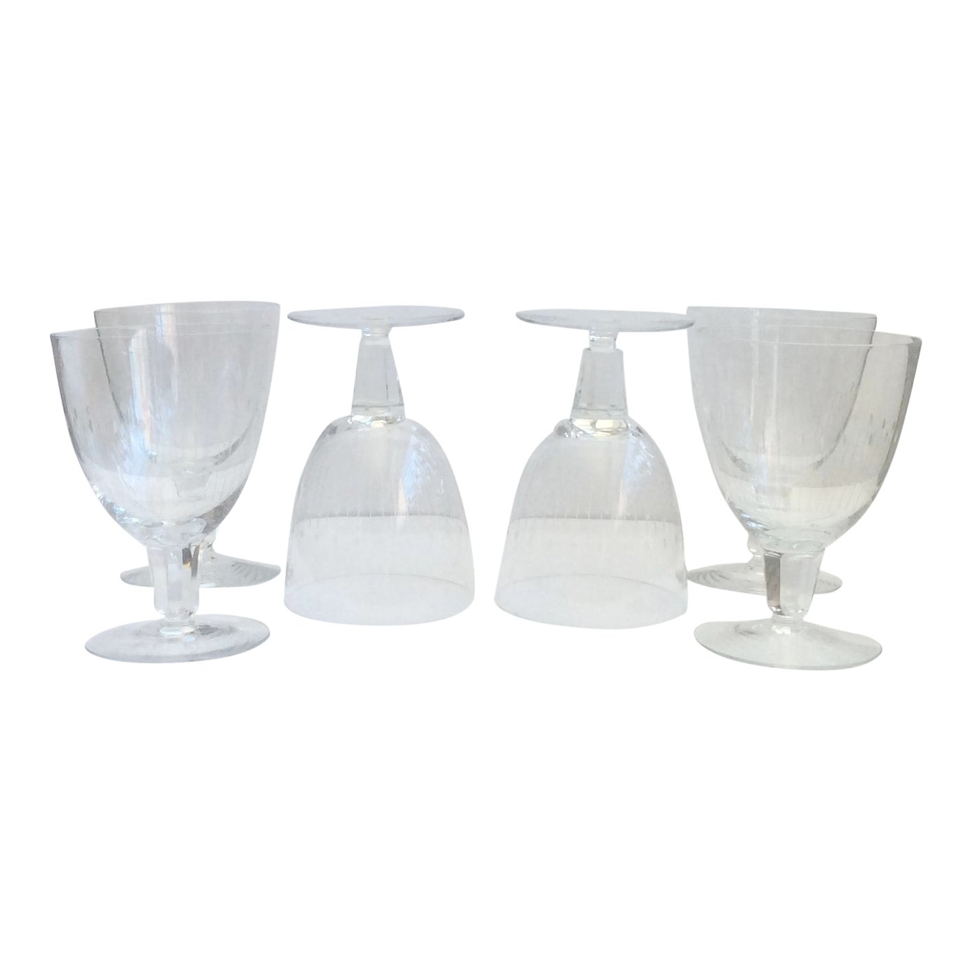 Orrefors Vintage Crystal Glassware Set of 6 Chairish