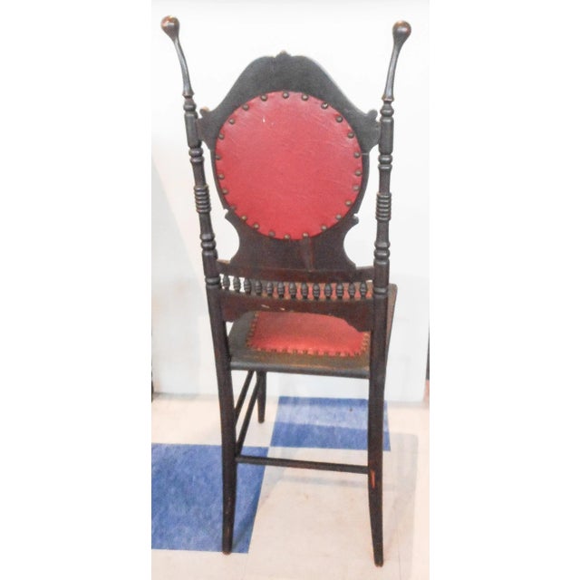 19th Century Ebonized Chair With Baby Rattle Finials For Sale - Image 9 of 13